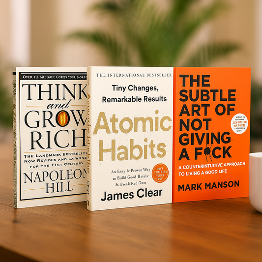 3-Book Bundle: Think and Grow Rich + Atomic Habits + The Subtle Art of Not Giving a F*ck