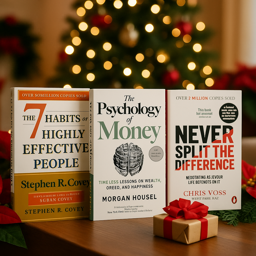 3-Book Bundle: The 7 Habits of Highly Effective People + The Psychology of Money + Never Split the Difference